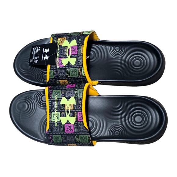 Under Armour Ignite Slides Day of the Dead M18 W19.5 Limited Edition Sandals - Picture 6 of 11
